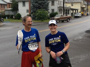Grobman with Megan Capuano, Leg 268 Runner