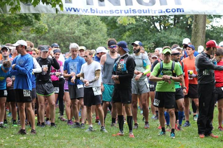 An intense group at the start while I'm lined up in the back of the pack.